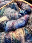 Wool Roving Fiber   Recycled Yarn Fibers Multicolor Spinning Felting Rolage