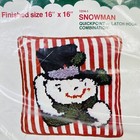 Vtg Dritz 1314-1 Snowman Quickpoint Latch Hook Combination Kit 16x16 Christmas