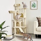 Multi-level Cat Tree 57 Inches Cat Tower With Condo And Scratching Posts