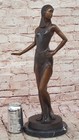 Bronze Art Deco Sculpture By Chiparus Dancing Woman Figurine Collectible Decor