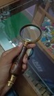 Antique Brass Heavy Magnifying Glass Vintage Magnifier Collectible Gift Item