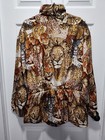 Solare Sporta Vintage 90s Big Cat Safari Jungle Print Bomber Jacket Size Xlarge
