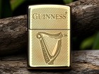 Guinness Zippo Lighter - Harp Design - Irish Dry Stout - Dublin - 1759 - Beer