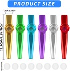 6pcs Metal Kazoos With 8 Spare Diaphragms Musical Instruments For Kids   Adults
