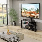 Universal Flat Tv Stand With Swivel Mount For Tvs Up To 75 Inch  3-tier Shelf