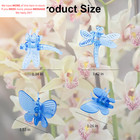 Gelxgrit 60 Pcs Plant Orchid Clips Kit Butterfly Green Yelllow Red Purple 