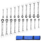 20-piece Metric sae Ratcheting Wrench Set  72-tooth Gear Spanner Tools  6-18mm
