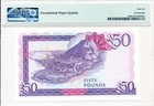 Government Of Gibraltar Gibraltar 50 Pounds 1986 Prefix A S no 0780x8 Pmg  66epq