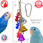 Bonka Bird Toys 1107 Jingle Bells Small Durable Tug And Pull Parrot Cage Toy Pet