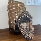 Kuba Mask Ngaady Helmet Royal Congo Tribal African Beads  Cowrie Shells  Raffie 