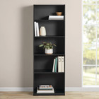 71  Tall Adjustable 5-shelf Wood Bookcase Storage Shelving Book Wide Bookshelf