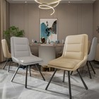 2x Swivel Dining Room Chairs Midcentury Modern Upholstered Leather Kitchen Chair