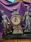 Final Sale  Fabulous Antique 19th c  Rare Ansonia Restored Mantle Clock  21x26