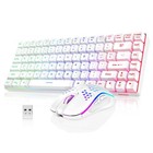 Wireless Gaming Keyboard And Mouse Combo - Rainbow Backlit  Rechargeable Tkl  32