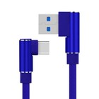 3 6 10ft Usb To Type-c 90 Degree Cable Fast Charger Charging Data Sync Cord Lot