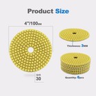 6pcs 4    100mm Diamond Concrete Floor Wet Polishing Pads Sanding Grinding Discs