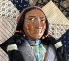 Great Large Antique Skookum Indian Doll 13    Bully Good