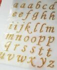 Craftbuddyus 37pcs Self Adhesive Lower Case Gold Letters Abc Rhinestone Gems