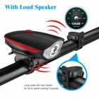 Usb Rechargeable Led Bicycle Headlight Bike Head Light Front Lamp Cycling   Horn