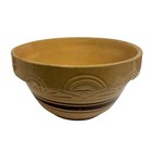 Vintage Robinson Ransbottom Pottery  rrp  12  Yellow Ware Brown Band Mixing Bowl