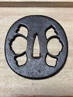 Tsuba Lotus Flower Iron Antique Hand Guard Vintage 7 6cm Full Patina