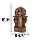 Red Clay Finish Pagan Wicca Deity Hecate With She Dogs Triple Goddess Figurine