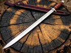 23  Hand Forged D2 Steel Viking Sword medieval Sword  Leather Sheath As-874