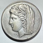 1930 Greece 10 Drachmai  Xf Silver  Nice Detail