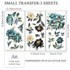 Olycraft 3pcs set Rub On Transfers For 5 9 Inches X 11 8 Inches  Flower