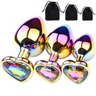 Anal Butt Plug Heart Stainless Jewel Butt Plug Sex Toy Gift For Women Men Couple