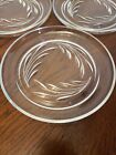 Glass Plates Set Of 8 Vintage Cut Leaf Round 7 5 8  