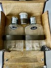 Classic Travel Case Bar Set With Bourbon Scotch Bottles Shot Glasses Mixers