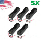 5pcs Battery Holder Case Box With 6  Wire Leads For 1s 18650 Li-ion Batteries