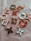  Lotof 12  Designer  Button Zipper Pull 19mm  Charm  Gold   Tone 