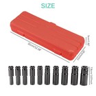 10pcs Metric Deep Impact Socket 1 2  Drive 10mm-24mm 6-point Sockets W  Case Set
