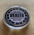 On The Dealer Button  Casino Poker Card Gaurd W plastic Presentation Case 