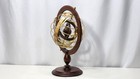  Italian Vintage World Armillary Sphere Double Rotating Globe Wood And Brass