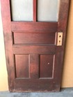 1 Antique Tall Wood 30x90 Double Frosted Glass Door Vintage Old 458-23b