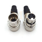 4-pin Male  Female Xlr Connector  Silver Body  Dc Power Plug