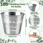 100 Set Wedding Favors For Guests Bulk Includes 1 5 Oz Stainless Steel Shot G   
