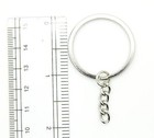 1000 Pcs 32mm 1-1 4  Keychain Split Ring With Extender Chain Keyring Heavy Duty