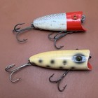 Heddon Baby Lucky 13 2400 White Black Spots And Red Head Shiner Rare Colors   