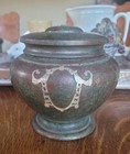 Art Deco Silvercrest Sterling Decorated Bronze Lidded Bowl  Artistic Treasure 