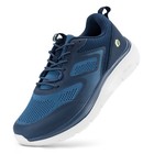 Fitville Men Extra Wide Sneakers Breathable Lightweight Walking Shoes Black blue