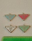 4 Designer Silver Tone Zipper Pull Charms 