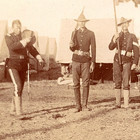 Antique Vintage Photo Spanish American War Usa Soldier Men Guns Tents Camp Flags