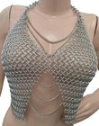 Medieval Chainmail Bra Top  Lightweight Anodized Aluminum  For Women Handmade