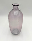 Purple Hand Blown Glass Bottle Vase 13  Art Glass Table Centerpiece Decor