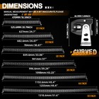 20  26  32  38  44  50  Led Light Bar Slim Curved Work Offroad Driving 4x4 Utv