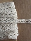 Antique Yardage French Lace Trim Beading Ribbon 10 Yards Dainty Airy F15